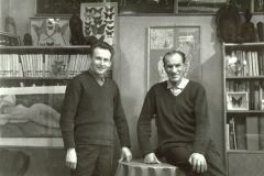 Zygmunt Pniewski i Arkady Fiedler w pracowni pisarza, Poznań 1966 r. fot. S. Pniewski